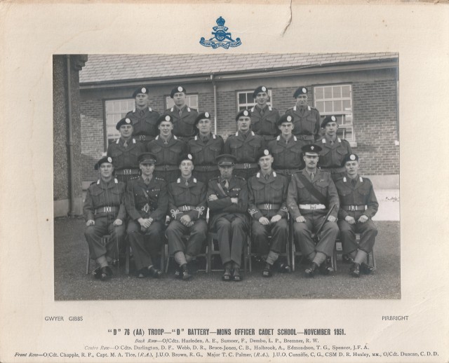 Mons Cadet School 1951