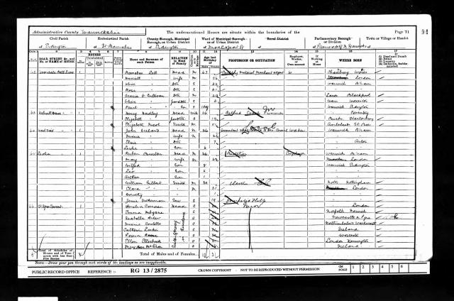 IRELAND 1901 England Census